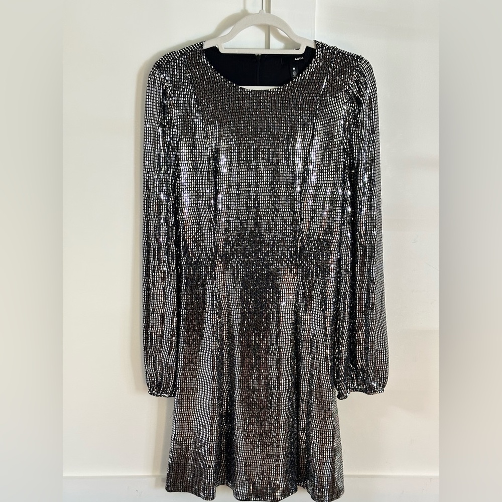 Sequined silver dress